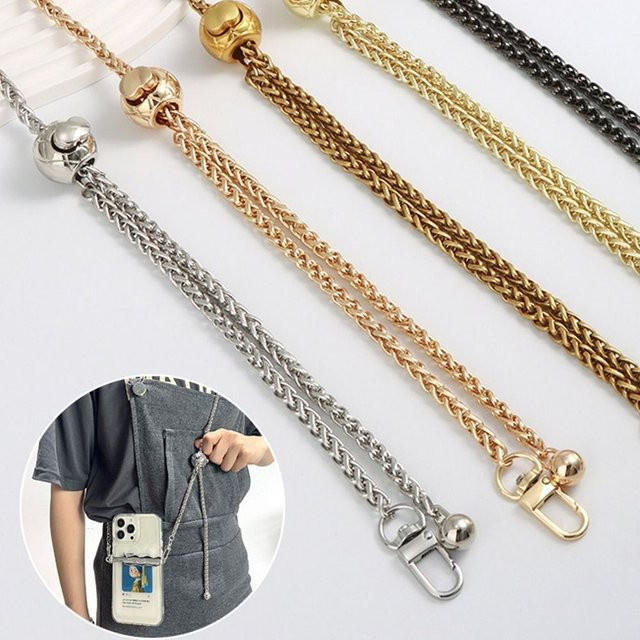 Taschenkette Metall, goldene silbrige, Unisex - Bild 1