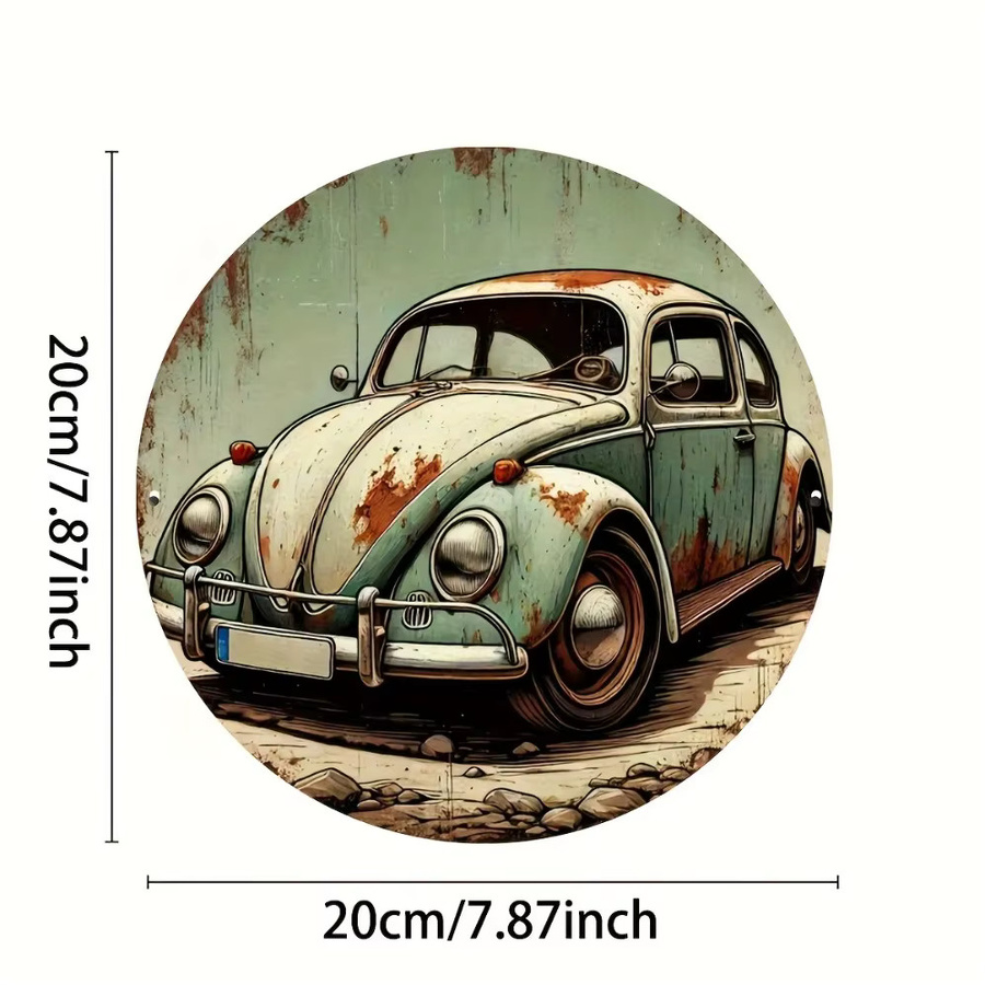 Potdemiel Retro Metallschild Rund in Multicolour als Wanddekoration für Zuhause und Bar, B: 20 cm, H: 20 cm, T: 1 cm - Bild 2