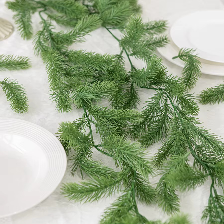 72 Stück Künstliche Kiefernnadeln in Grün als Dekoration für Weihnachtsbaum, Garten und Hochzeit - Bild 2