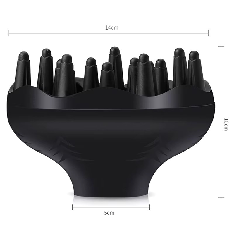 Haartrockner Diffusor, Schwarz, für lockiges Haar, Unisex - Bild 5