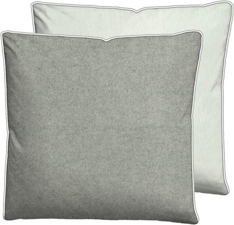 BIBERNA Bettwäsche mit Kissenbezügen aus Biber-Flanell, 100% Baumwolle, Grau, bügelfrei und atmungsaktiv