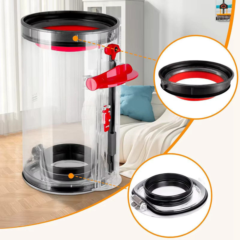 Dyson Ersatz Staubbehälter mit Filter für V10 SV12 Animal und Absolute Staubsauger in Transparent - Bild 3