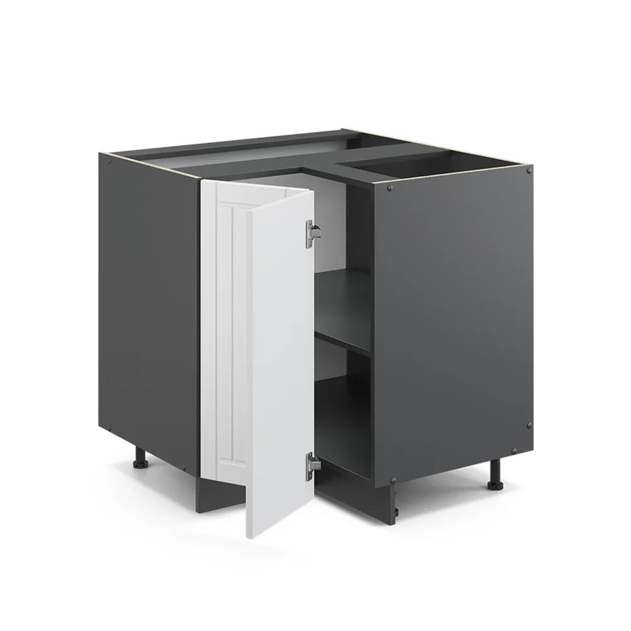 Vicco Eckunterschrank Fame-Line Küchenschrank Landhausstil in Weiß und Anthrazit B/T/H: 80,5 x 60,0 x 82,0 cm - Bild 2