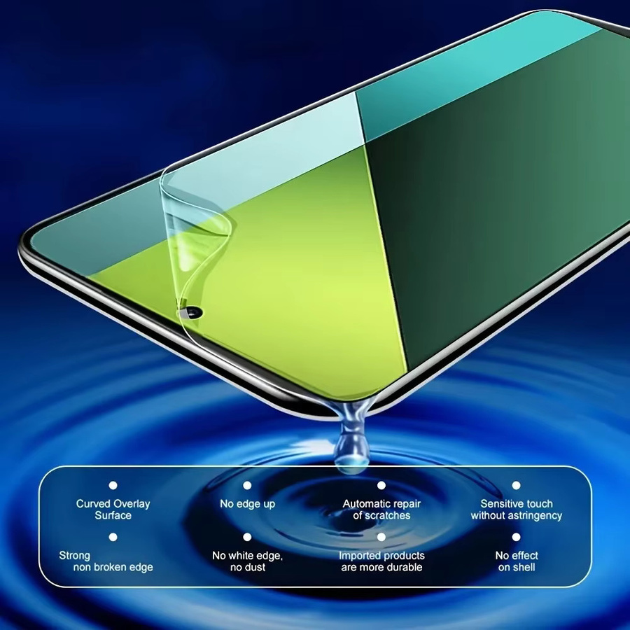 4er-Pack Xiaomi Ultra HD Hydrogel Displayschutzfolien für Redmi Note 14 13 12 Pro 14S 12S 11S 14R 14C 13C 12C 10A 9A in Transparent - Bild 3