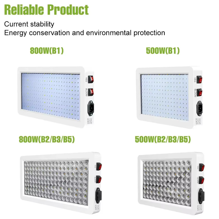 NJHIKG 800W LED Vollspektrum-Wachstumslampe Quantum Board mit UV/IR für Hydroponik und Gewächshaus-Zelte in Weiß - Bild 2