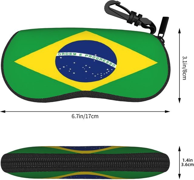 Fancy Style Studio Brillenetui Brasilien Flagge, Yellow - Bild 1