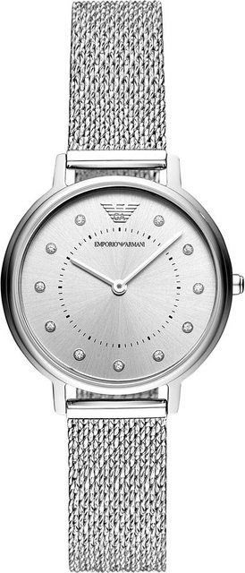 Emporio Armani Armbanduhr Edelstahl, Quarz, Silber, Damen - Bild 1