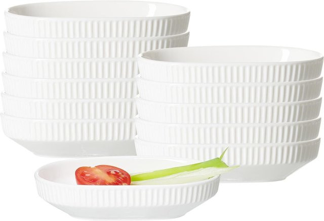 Ritzenhoff & Breker Dipschalen Kelly aus Keramik, Weiß, 6er Set, Durchmesser: 12 cm, Höhe: 8 cm - Bild 1