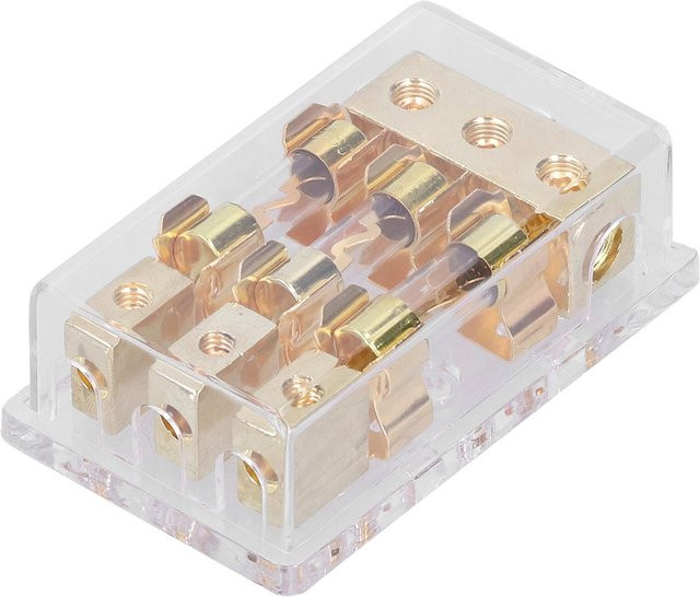 CosyHome 3-Wege Sicherungshalterbox Verteilerblock für Auto und Yacht mit 1x0GA Eingang und 3x4GA Ausgang in Beige - Bild 1