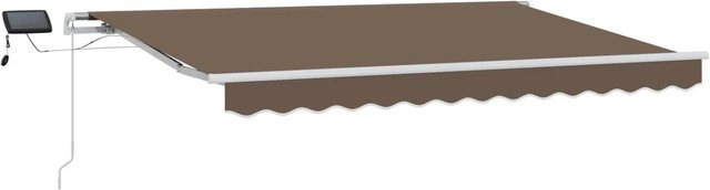 vidaXL Ausziehbare Markise Taupe aus Polyester und Aluminium B/H: 400 x 350 cm - Bild 1