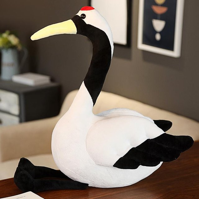 Candice Guo! Mandschurenkranich, Plüschtier, 50cm, Schwarz, Weiß - Bild 1