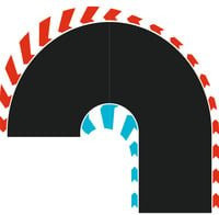 Carrera Haarnadelkurve 180° L/R Rennbahn Ergänzung/Zubehör - Bild 1