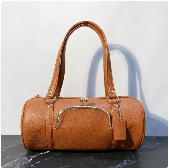 Weft Schultertasche Wildleder, Damen, Retro Kisslock Handtasche - Bild 1