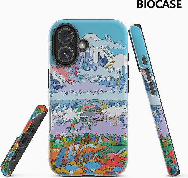 Mountain Melody Handyhülle für iPhone 17 16 15 14 13 12 11 Pro Max Plus mit doppelschichtiger Rückseite in Multicolour - Bild 1