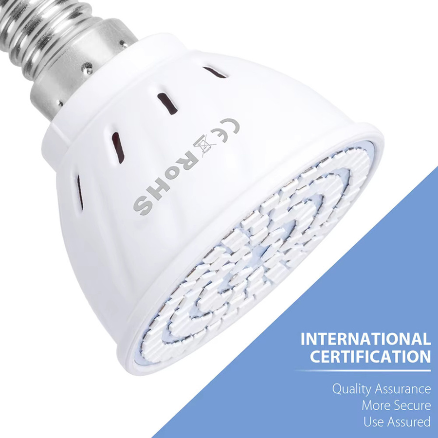9W Vollspektrum LED Wachstumslicht E27 für Zimmerpflanzen und Gewächshäuser, Weiß - Bild 1