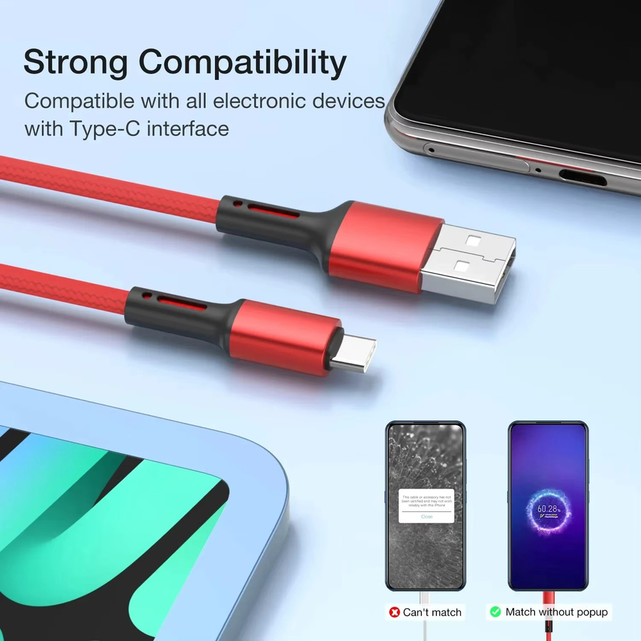 Samsung USB Typ A zu USB C Ladekabel und Datenkabel in Silber für Galaxy S8 S9 S10 S20 A50 A51 zur Schnellladung - Bild 5