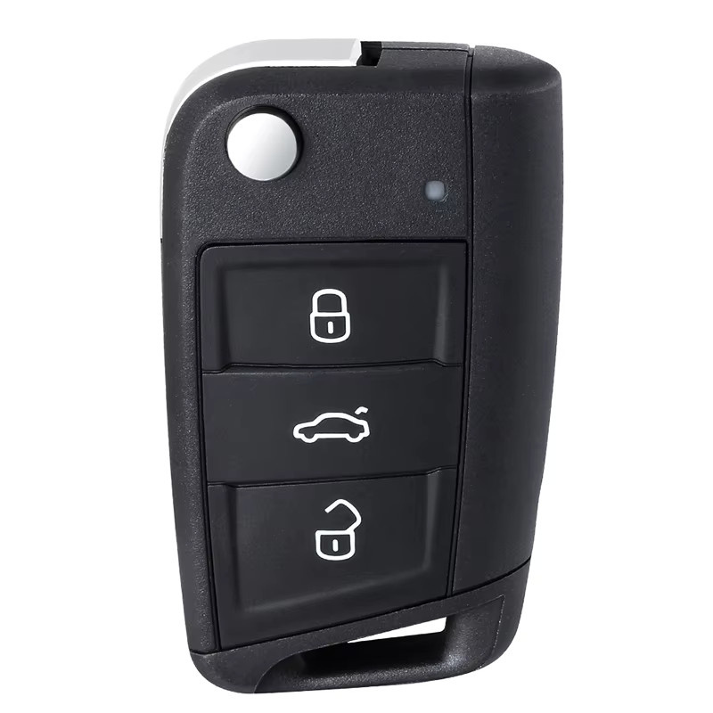 KEYECU Ersatzfernbedienung mit MQB ID48 Chip für Volkswagen VW Golf 7 und Skoda Octavia A7, 434 MHz, Schwarz - Bild 3