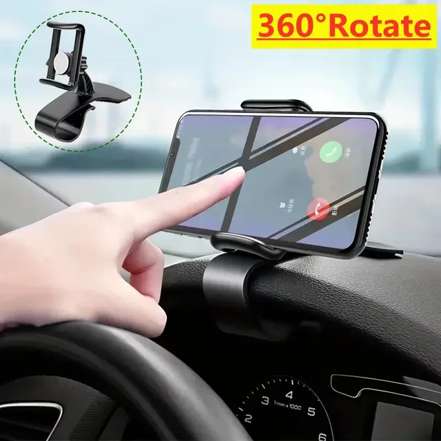 VIKEFON Universal Autotelefonhalter für das Armaturenbrett in Schwarz zur Handy- und GPS-Unterstützung - Bild 1