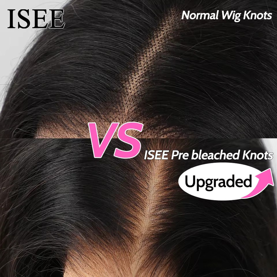 ISEE HAIR Perücke, Echthaar, lockig, HD-Spitze, vorgebleichte Knoten - Bild 3