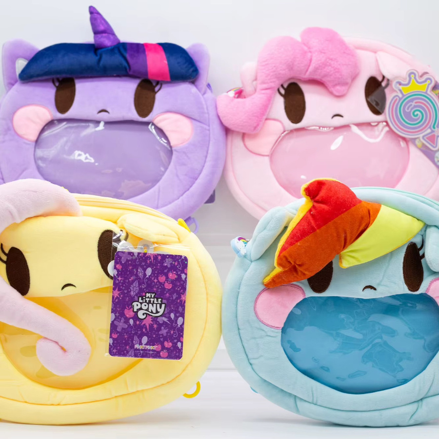 Hasbro My Little Pony Ita Bag Pinkie Pie Twilight Sparkle Plüsch-Rucksack, Umhängetasche mit Klarsichtfenster - Bild 2