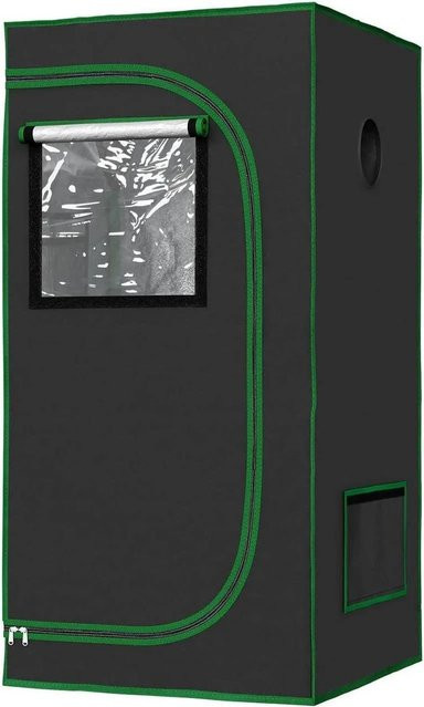 WOLTU Gewächshaus Indoor aus Oxford-Gewebe mit Stahlrohrrahmen, Schwarz, B/T/H: 60 x 60 x 120 cm - Bild 1