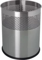 Papierkorb helit the dot aus Edelstahl in Silber, B/T/H: 32,1 x 25,7 x 25,7 cm - Bild 1