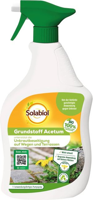 Solabiol Grundstoff Acetum Spray biologisches Unkrautvernichtungsmittel für Nicht-Kulturflächen wie Wege, Randstreifen, Bürgersteige und Terrassen - Bild 1