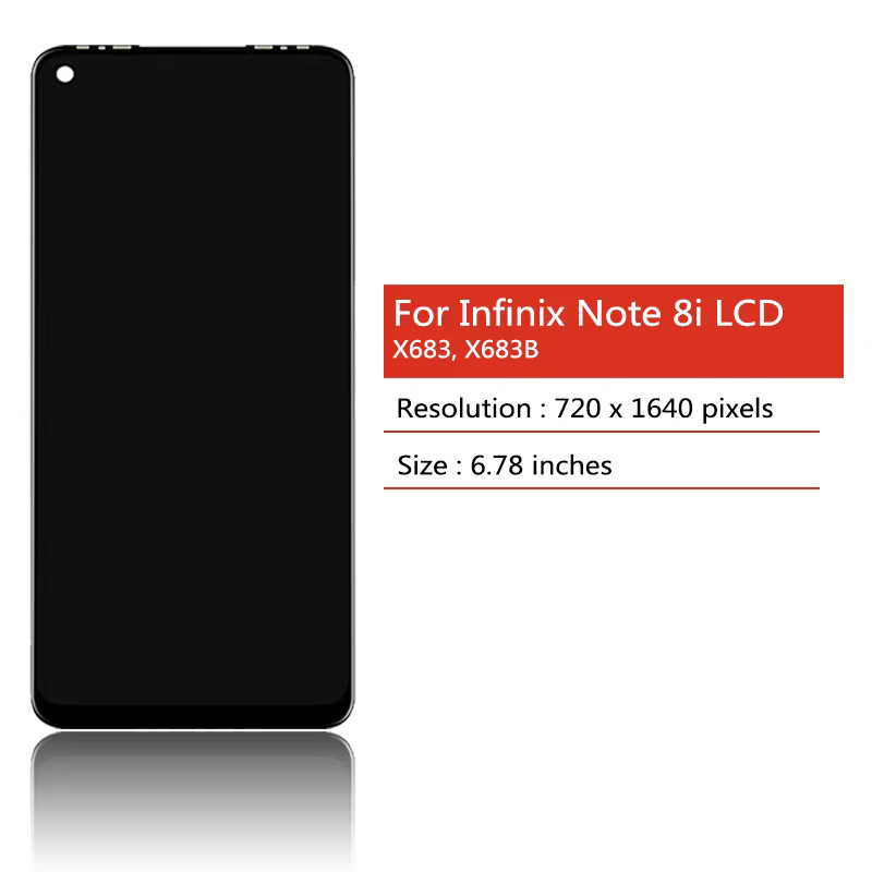 Infinix Note 8i LCD Ersatzdisplay mit 6.78 Zoll IPS Touchscreen Digitizer Montage in Schwarz - Bild 2
