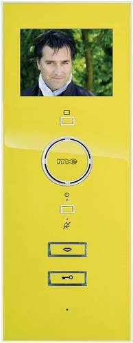 M-e modern-electronics VDV-503 Vistadoor Video-Türsprechanlage Kabelgebundene Inneneinheit für 1 Familienhaus in Zitronengelb und Weiß - Bild 1