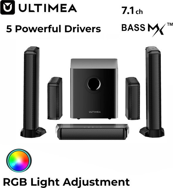 ULTIMEA Apollo S70 Ultra 7.1-Kanal Virtuelle Surround-Soundbar mit 2 Surround-Lautsprechern, RGB, 6,5-Zoll-Subwoofer und 410W in Schwarz - Bild 1