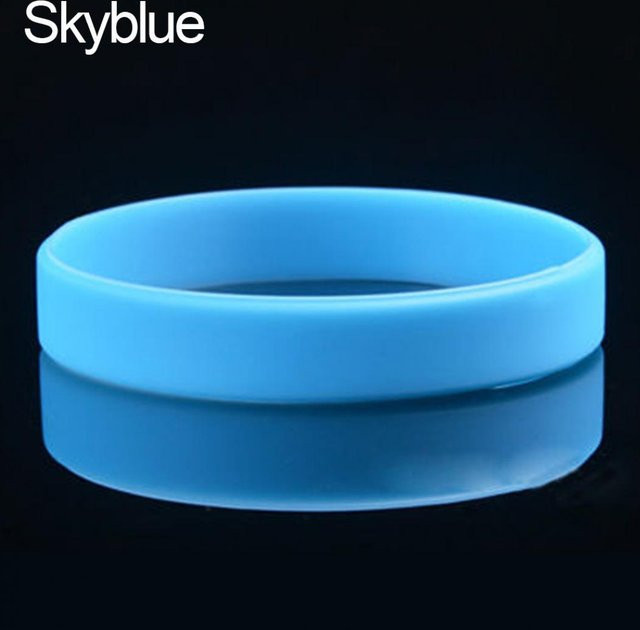 Armbänder Silikon, himmelblau, Herren Damen, Unisex - Bild 1