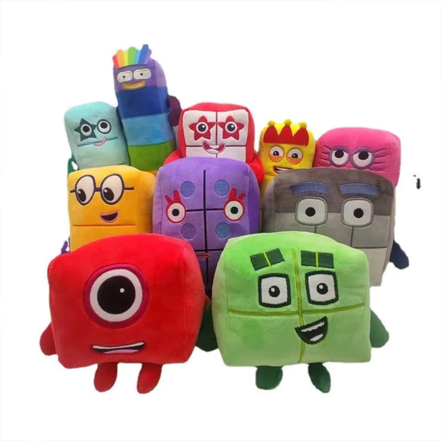 Bandai Cartoon-Zahlen-Plüschpuppen, Lernspielzeug, 10-teiliges Set, bunt - Bild 3