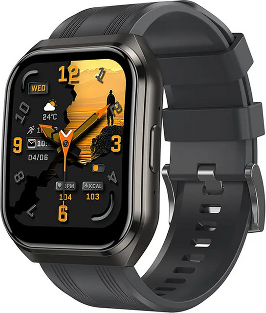 HOCO Y44 Smartwatch mit Bluetooth, Herzfrequenzmessung, SpO2-Sensor und Telefonfunktion in Schwarz - Bild 1