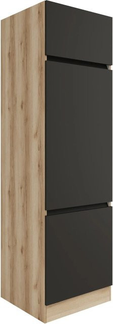 Optifit Hochschrank für Kühlschrank Noah420 Anthra WildEiche NB, B/T/H: 60 x 57 x 206,8 cm - Bild 1