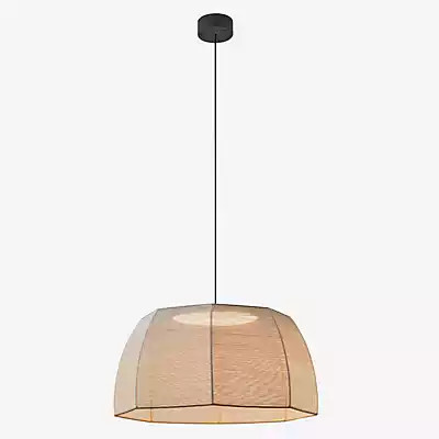 Bover Tanit LED Pendelleuchte in Beige und Schwarz aus Metall und Stoff - Bild 1