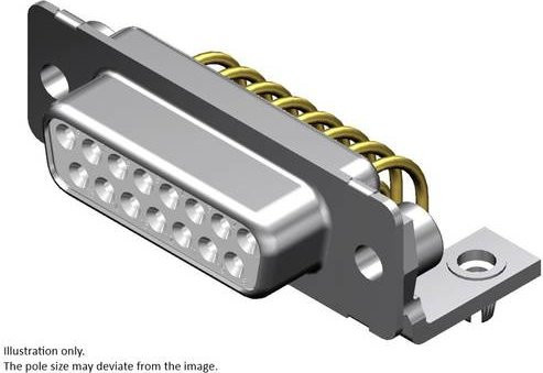 Molex D-SUB Steckverbinder 1731091906 mit 25 Lötpins in Silber und Weiß - Bild 1