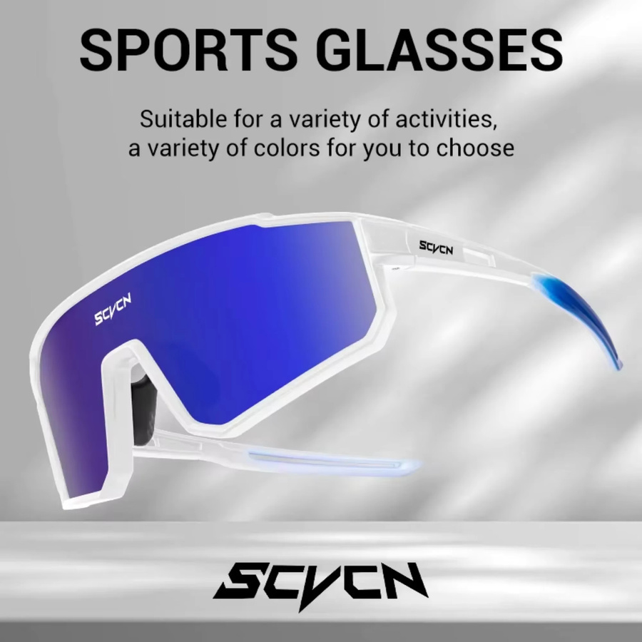 SCVCN Sonnenbrille, Unisex, Vollrand, Kunststoff, Wrap - Bild 4