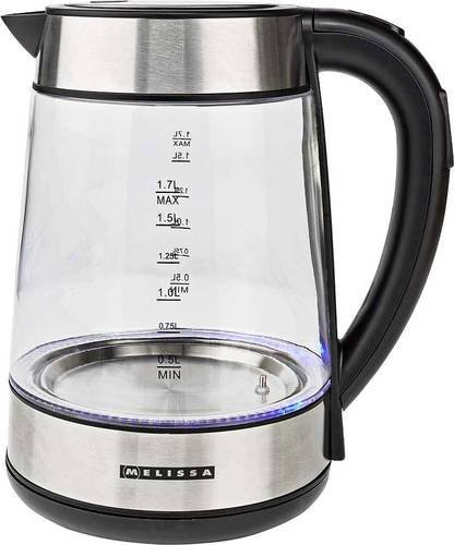 Melissa Wasserkocher Silber Transparent mit 1,7 l Fassungsvermögen aus Glas und Edelstahl - Bild 1