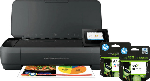 HP OfficeJet 250 Mobile Inkjet-Drucker mit Wi-Fi, Scan und Kopierfunktion inklusive XL-Reservepatronen in Schwarz - Bild 1