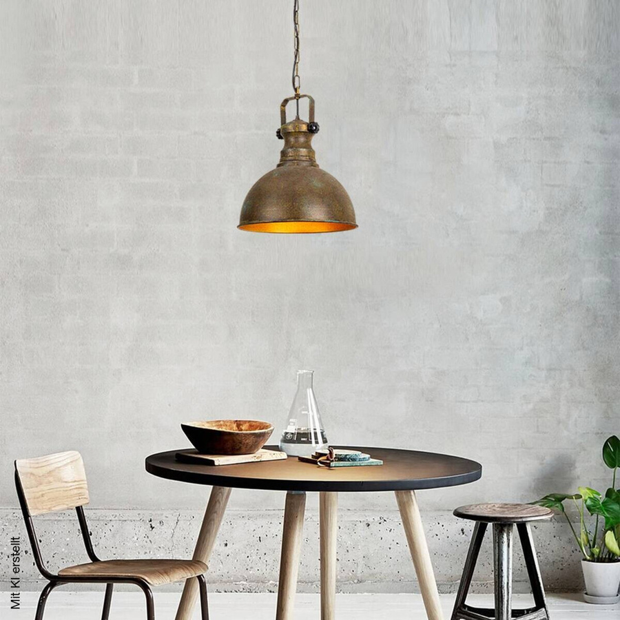 Opviq Pendelleuchte Saglam-3710 aus Holz und Metall in Braun und Bronze, E27, Höhe: 85 cm, Breite: 31 cm, Tiefe: 31 cm - Bild 2