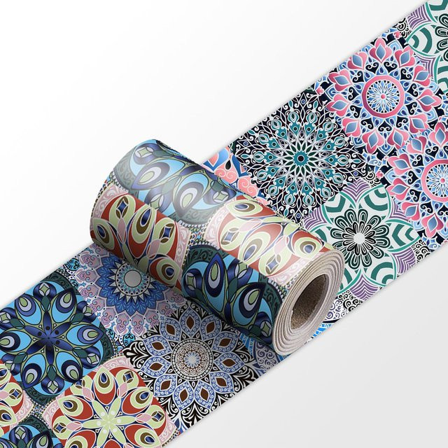 Sticker House Wandbordüre Mandala Vintage Bohème, selbstklebend und wasserfest, Mehrfarbig, B: 240 cm, H: 10 cm - Bild 1