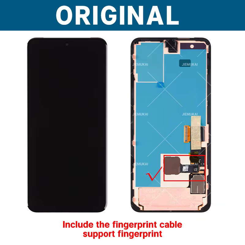 Google Pixel 8 Ersatz LCD-Display mit Rahmen und Digitizer-Baugruppe in Schwarz - Bild 2