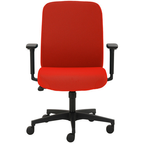 Mayer Sitzmöbel Drehstuhl rot mit Stoffbezug und Höhenverstellung, B/H: 70 x 62 cm - Bild 2