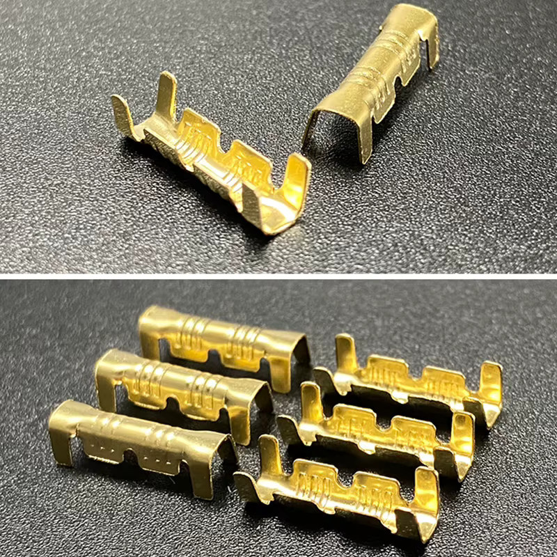 U-förmige Terminal Tab Kabelschuhe Gold 0,3-1,5 mm2 für elektrische Verbindungen - Bild 3