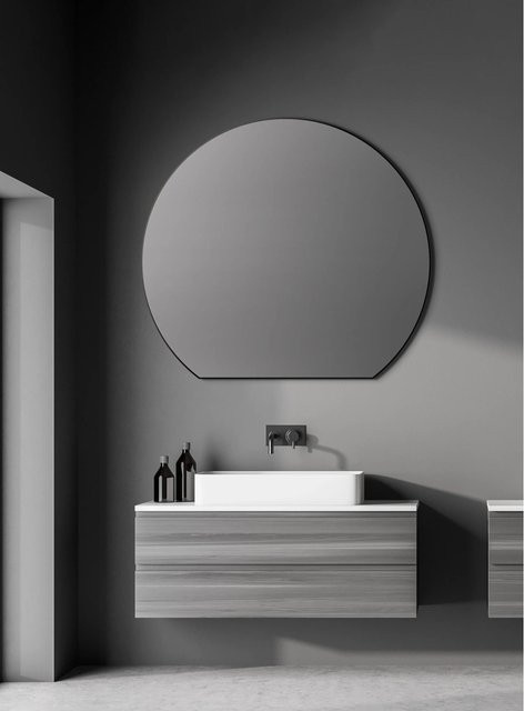 DSK Design Wandspiegel Picasso rund in Schwarz mit Durchmesser: 100 cm - Bild 1