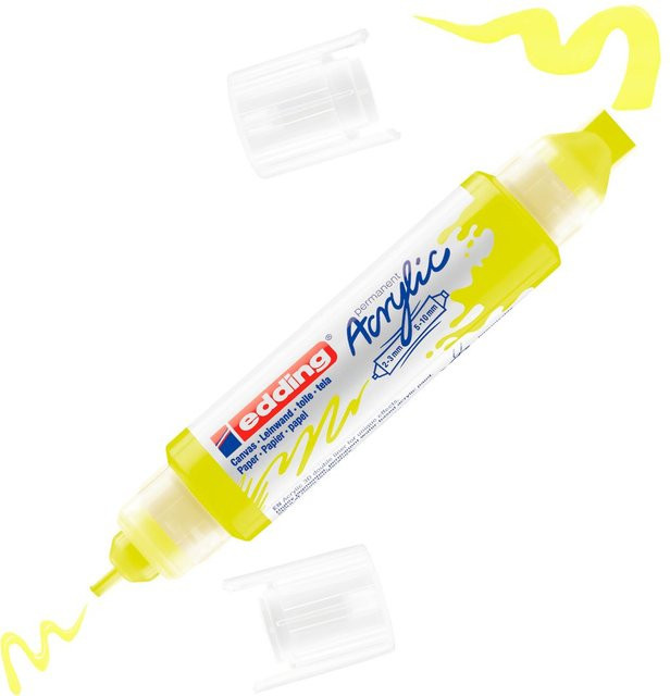 edding 5400 Acryl 3D Double Liner Acrylmarker in Neon-Gelb - Bild 1