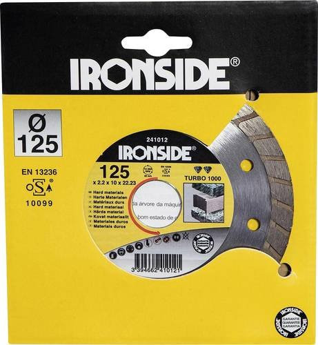 IRONSIDE Diamanttrennscheibe für Stein in Silber, Durchmesser: 125 mm - Bild 1