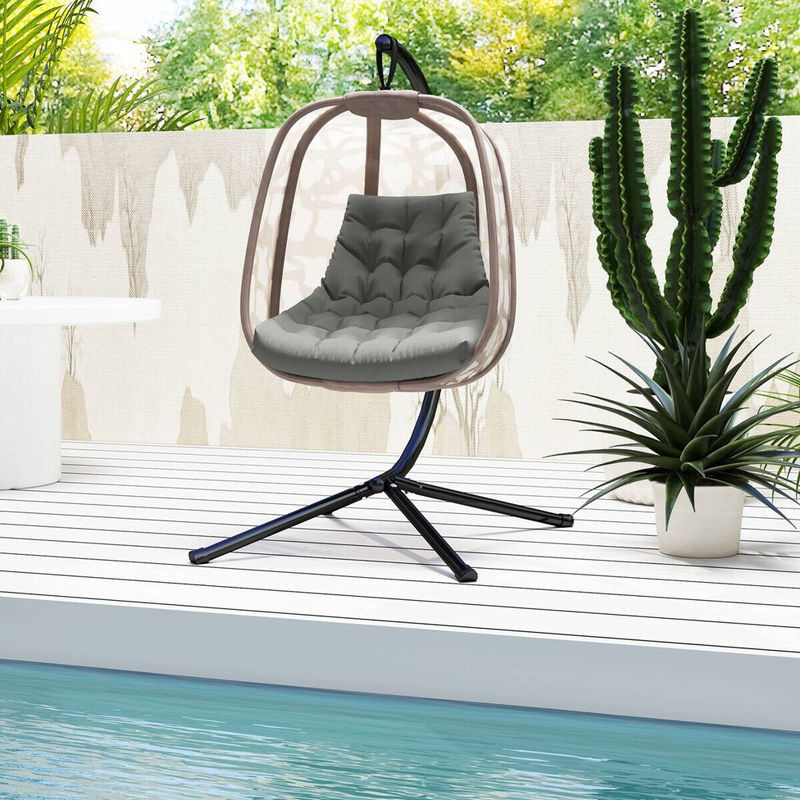 Outsunny Sitzkissen grau aus Schaumstoff mit Polyesterbezug, B/H/L: 100 x 8 x 120 cm - Bild 2