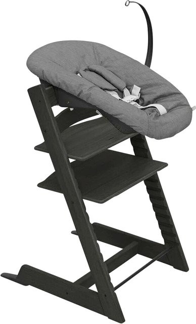 Stokke Tripp Trapp Newborn Set mit Spielzeughalter in Grau und Schwarz - Bild 1