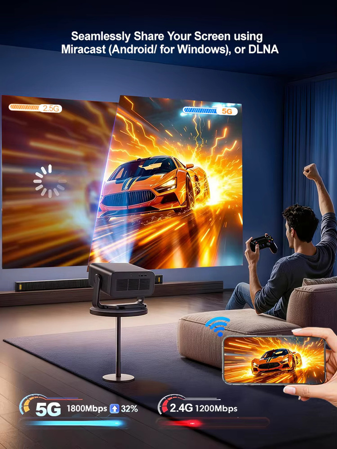 ThundeaL VIDAA TD99W 4K UHD Beamer mit WiFi und 50W Dolby Sound für Heimkino und Gaming - Bild 4